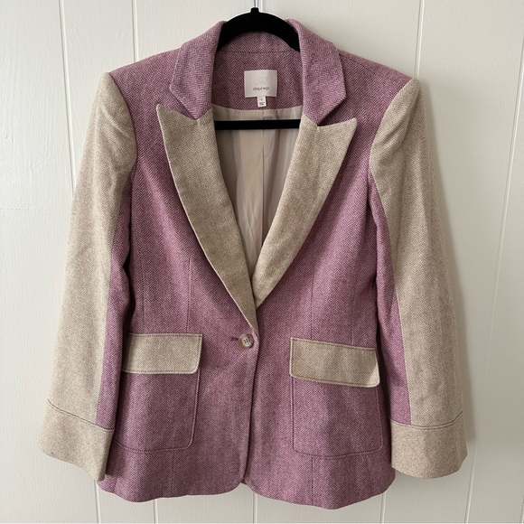 cinq a sept Jackets & Blazers - Cinq à Sept Lana Blazer Jacket Sz 2 Pink Cream Office Preppy